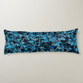 Coussins Longs Motif Triangle Noir Bleu (Dos)