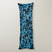 Coussins Longs Motif Triangle Noir Bleu (Dos (Vertical))