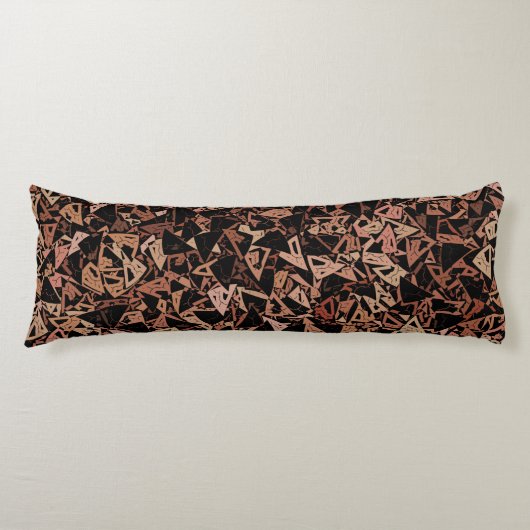 Coussins Longs Motif Triangle Noir Marron (Devant)
