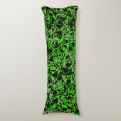 Coussins Longs Motif Triangle Noir Vert (Devant (Vertical))