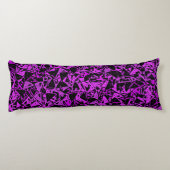 Coussins Longs Motif Triangle Noir Violet (Dos)