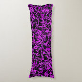 Coussins Longs Motif Triangle Noir Violet (Devant (Vertical))