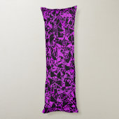 Coussins Longs Motif Triangle Noir Violet (Dos (Vertical))
