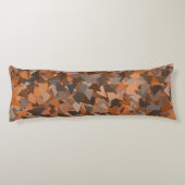 Coussins Longs Motif Triangle Orange Marron (Dos)