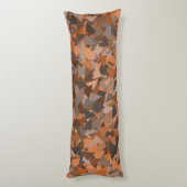 Coussins Longs Motif Triangle Orange Marron (Dos (Vertical))