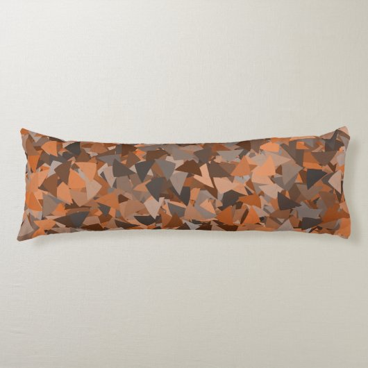 Coussins Longs Motif Triangle Orange Marron (Devant)