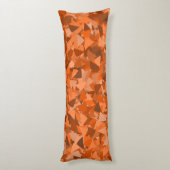 Coussins Longs Motif Triangle Orange Marron (Dos (Vertical))