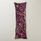 Coussins Longs Motif Triangle Rose Violet (Dos (Vertical))