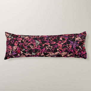 Coussins Longs Motif Triangle Rose Violet