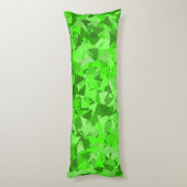 Coussins Longs Motif Triangle Vert (Dos (Vertical))