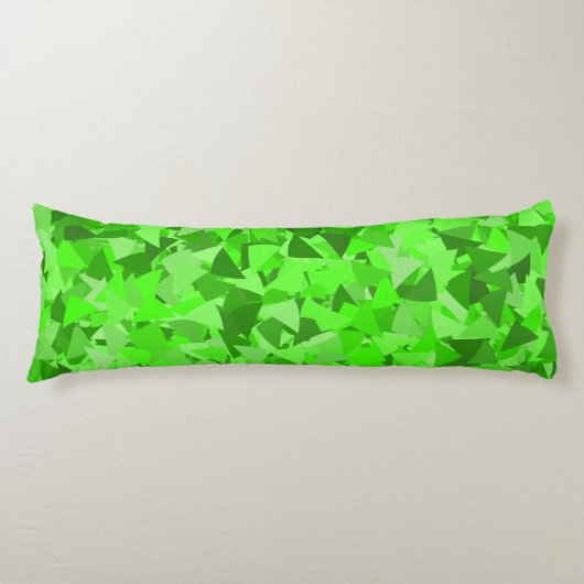 Coussins Longs Motif Triangle Vert (Devant)