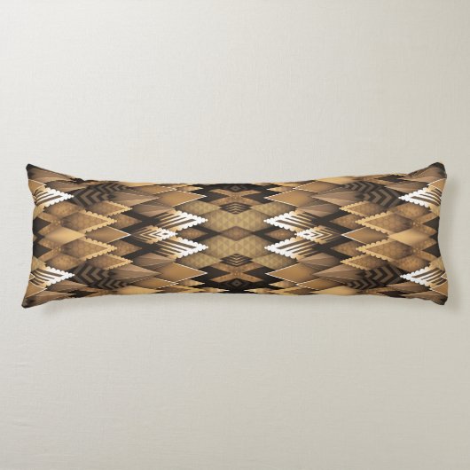 COUSSINS LONGS MOTIF TRIANGULAIRE TRIBAL RUSTIQUE (Devant)