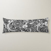Motif tribal aztèque Axolotl Xolotl noir et blanc