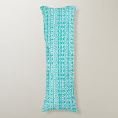 Coussins Longs Motif tribal aztèque grunge turquoise (Devant (Vertical))