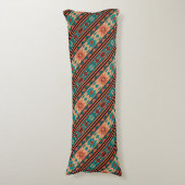 Coussins Longs Motif Tribal Sud-Ouest Turquoise Terracotta (Devant (Vertical))