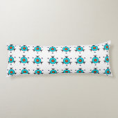 Coussins Longs Motif Tribal Turquoise (Dos)