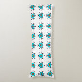 Coussins Longs Motif Tribal Turquoise (Devant (Vertical))