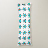 Coussins Longs Motif Tribal Turquoise (Dos (Vertical))