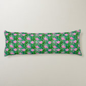 Coussins Longs Motif tropical avec des fleurs de jungle (Dos)