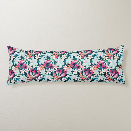 Coussins Longs Motif tropical coloré (Devant)