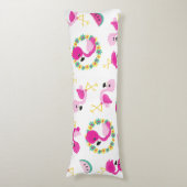 Coussins Longs Motif tropical, Flamants roses, pastèques, Fleurs (Devant (Vertical))