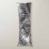 Coussins Longs Motif tropical noir moderne de palmiers (Devant (Vertical))