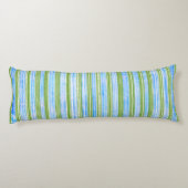 Coussins Longs Motif turquoise, bleu, vert et blanc (Dos)