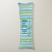 Coussins Longs Motif turquoise, bleu, vert et blanc (Devant (Vertical))