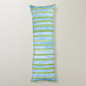 Coussins Longs Motif turquoise, bleu, vert et blanc (Dos (Vertical))
