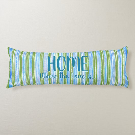 Coussins Longs Motif turquoise, bleu, vert et blanc (Devant)