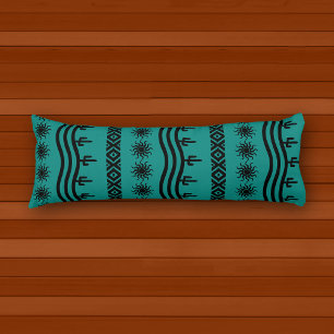 Coussins Longs Motif Turquoise de conception du sud-ouest