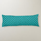 Coussins Longs Motif turquoise de tableau de bord noir (Dos)