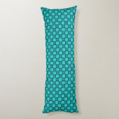 Coussins Longs Motif turquoise de tableau de bord noir (Dos (Vertical))