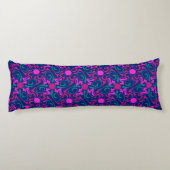 Coussins Longs Motif vectoriel bleu et rose Fuchsia (Dos)