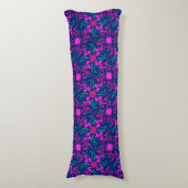 Coussins Longs Motif vectoriel bleu et rose Fuchsia (Devant (Vertical))