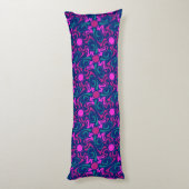 Coussins Longs Motif vectoriel bleu et rose Fuchsia (Dos (Vertical))