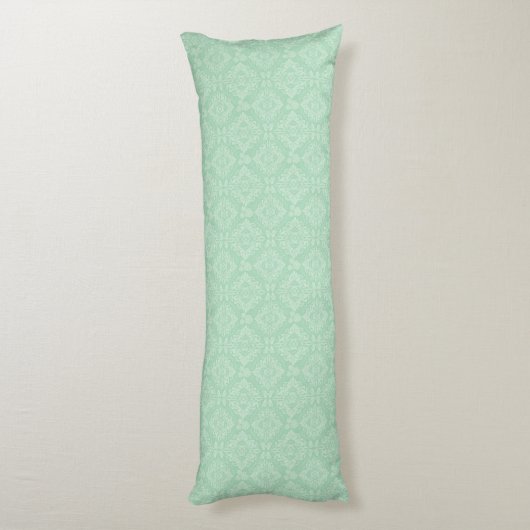 Coussins Longs Motif vert de damassé (Dos (Vertical))