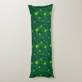 Coussins Longs Motif vert d'Emo avec des cercles (Dos (Vertical))