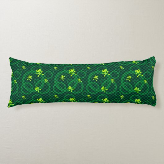Coussins Longs Motif vert d'Emo avec des cercles (Devant)