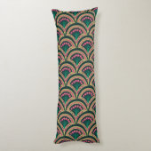 Coussins Longs motif vert en forme de coquille (Dos (Vertical))