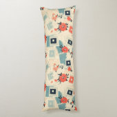 Coussins Longs Motif vintage Floral & Caméra (3) (Dos (Vertical))