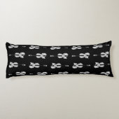 Coussins Longs Motif violon - noir et blanc (Dos)
