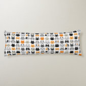 Coussins Longs Motif Visages de chat | Cool Kitty Cat Lover (Dos)