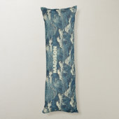 Coussins Longs Motif Waves de nom personnalisé (Dos (Vertical))