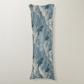 Coussins Longs Motif Waves de nom personnalisé (devant Vertical)