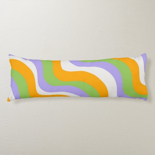 Coussins Longs Motif Y2k Abstrait de la couche Super d'onde rétro (Devant)