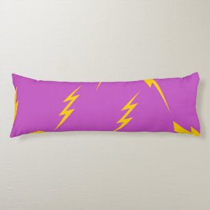Coussins Longs Motif Y2K Fond Violet Éclair
