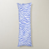 Coussins Longs Motif Zèbre bleu Denim Watercolor (Dos (Vertical))