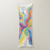 Coussins Longs Motifs Abstraits Colorés (Dos (Vertical))