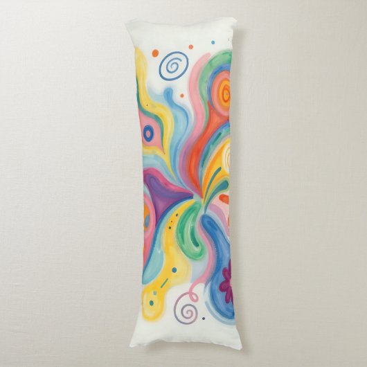 Coussins Longs Motifs Abstraits Colorés (devant Vertical)